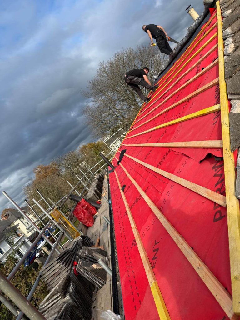 roofers working on a new roof in bristol